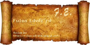 Fulea Edvárd névjegykártya